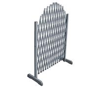 vidaXL Clôture en Treillis Panneau de Clôture Treillis Extensible Support Rosiers Jardin Arrière-Cour Extérieur 1,8x1 m Gris Bois de Sapin Massif