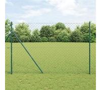 vidaXL Clôture en treillis soudé 3351092 - Set de 2, acier galvanisé, vert