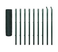 vidaXL Ensemble de clôture Euro pour bordure de jardin 10 x 1,7 m Acier Vert