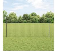 vidaXL Clôture Euro avec 10 poteaux Gris 1,2x10 m en Acier 3336058