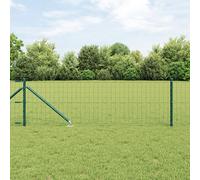 Vidaxl Clôture Euro Avec 13 Pieux En Piquet 0.6x25 M En Acier Galvanisé Vert