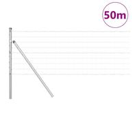 Vidaxl Clôture Euro Avec 13 Poteaux 0.4x50 M Acier Galvanisé