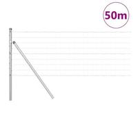 Vidaxl Clôture Euro Avec 13 Poteaux 0.4x50 M Acier Galvanisé
