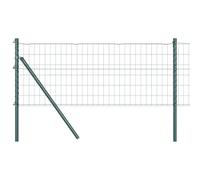 vidaXL Clôture Euro avec 13 poteaux 0,8 x 25 m en Acier galvanisé Vert | Une clôture extérieure Super résistante, Qui Tient Bien aux UV et est Facile à Monter. Parfaite pour délimiter Ton Jardin ou p