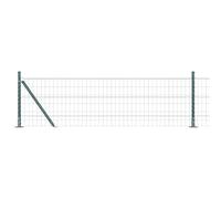 vidaXL Clôture Euro avec 13 poteaux à embase 0,6x50 m en Acier galvanisé Vert | Clôture de confidentialité Durable et résistante aux UV, Facile à Installer, idéale pour Les limites de Jardin ou pour