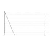 Vidaxl Clôture Euro Avec 13 Poteaux À Brides 1.2x25 M Acier Galvanisé