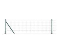 vidaXL Clôture Euro avec 13 Poteaux Flanqués 0.6X25 m Acier Galvanisé | Clôture Extérieure Résistante aux UV Et Durable Idéale pour Créer des Jardins de Confidentialité Traditionnels Sécuriser des Te