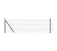 vidaXL Clôture Euro avec 13 poteaux flans de 0.6X50 m en Acier galvanisé | Clôture extérieure résistante et stylée, Parfaite pour marquer Les limites de Jardin, Support en Maille, sécurité, Finition