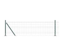 vidaXL Clôture Euro avec 13 poteaux flasqués 0.6X50 m en Acier galvanisé | Clôture de confidentialité extérieure résistante aux UV et Durable, Parfaite pour Les limites de Jardin ou pour Soutenir Un