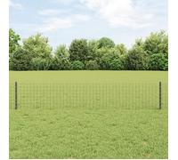 Clôture Euro avec 5 poteaux en U Gris 0,4x10 m Acier 3336054