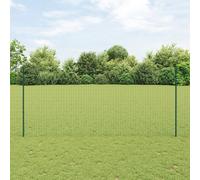 Vidaxl Clôture Euro Avec 5 Poteaux En U Vert 1.4x10 M Acier