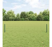 Vidaxl Clôture Euro Avec 5 Poteaux U Vert 0.4x10 M Acier