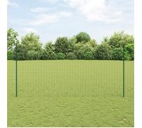 vidaXL Clôture Euro avec 5 poteaux U Verte 1,6x10 m Acier 3335995