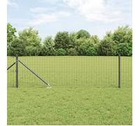 vidaXL Clôture Euro avec 7 piquets de 0,8x10 m en acier galvanisé gris 3350628