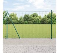 Vidaxl Clôture Euro Avec 7 Piquets Flangés 1,5 X 10 M En Acier Galvanisé