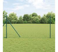 Vidaxl Clôture Euro Avec 7 Poteaux 1.2x10 M Acier Galvanisé Vert
