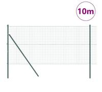 Vidaxl Clôture Euro Avec 7 Poteaux 1.4x10 M En Acier Galvanisé Vert