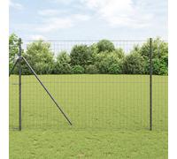 Vidaxl Clôture Euro Avec 7 Poteaux 1,6x10 M Acier Galvanisé Gris