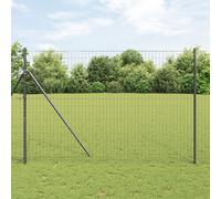 Vidaxl Clôture Euro Avec 7 Poteaux 1,6x10 M En Acier Galvanisé Gris