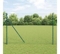 Vidaxl Clôture Euro Avec 7 Poteaux 1,6x10 M En Acier Galvanisé Vert