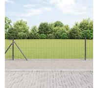 Vidaxl Clôture Euro Avec 7 Poteaux À Bride 0.6x10 M Acier Galvanisé