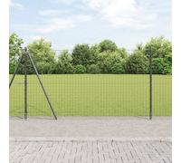 Vidaxl Clôture Euro Avec 7 Poteaux À Flans 1,2x10 M En Acier Galvanisé