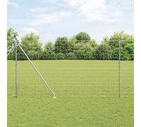 Vidaxl Clôture Euro Avec 7 Poteaux À Pic 1,5 X 10 M Acier Galvanisé