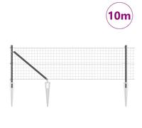 Clôture Euro avec 7 piquets de 0,8x10 m en acier galvanisé gris 3350628