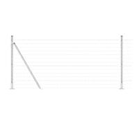 vidaXL Clôture Euro avec 7 poteaux flans 0.8x10 m Acier galvanisé