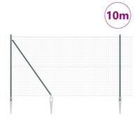 Vidaxl Clôture Euro Avec 7 Poteaux Pointus 1,6x10 M En Acier Galvanisé Vert