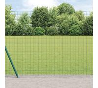Vidaxl Clôture Euro De Avec 7 Poteaux Flangués 1,2x10 M En Acier Galvanisé