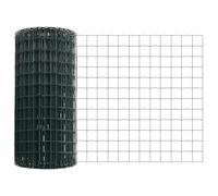 vidaXL Clôture Euro de avec poteaux en U Vert 0.4X10 m en Acier | Ensemble de clôture en métal résistant aux UV Durable rectangulaire adapté aux limites de propriété barrière de Jardin Industriel