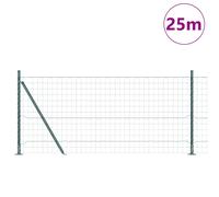 Vidaxl Clôture Euro Ensemble De 2 Vert Acier Enduit De Poudre 25 X 1,0 M