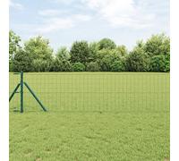 Vidaxl Clôture Euro Ensemble De 2 Vert Métal 25 X 0,8 M Durable