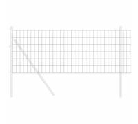 vidaXL Clôture Euro Gris 0,4 x 50 m Fer revêtu de PVC, Paravent en Fer rectangulaire, Jardin Moderne et terrasse, écran étanche, barrière métallique Robuste