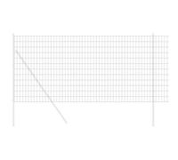 vidaXL Clôture Euro Gris 1 x 25 m Fer revêtu de PVC, Paravent en Fer rectangulaire, Jardin Moderne et terrasse, écran étanche, barrière métallique Robuste