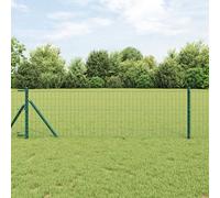 vidaXL Clôture Euro 0,6 x 50 m Fer revêtu de PVC Vert