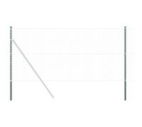 vidaXL Clôture extérieure en acier vert de 160 cm, avec un revêtement en poudre, qui résiste aux UV. Elle vient avec 2 poteaux et capuchons. Installation super facile, adaptable à plein de formats de