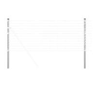 vidaXL Clôture extérieure - Poteaux de 50 cm en acier galvanisé argenté, qui résistent à la rouille. Ils sont faciles à installer et vendus par pack de 2. Universels pour plein de types de clôtures,