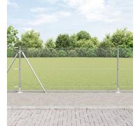 Vidaxl Clôture Hexagonale 0,8x25 M En Acier Galvanisé, Poteaux De Clôture Vidaxl Avec Plaques De Base 13 Pcs Ø32mm 90cm En Acier Galvanisé