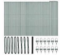 vidaXL Clôture hexagonale Grise de 16 x 100 m en Acier | Robuste pour l'extérieur, kit Complet Super Facile à Monter, barrière de Jardin, Panneau de terrasse, sécurité, enclos, intimité, Panneaux de