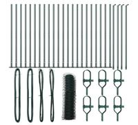 vidaXL Clôture Hexagonale Verte 0.5X50 m | Clôture de Jardin en Acier Revêtue en Poudre Résistante aux Intempéries Kit de Clôture Complet Facile à Assembler Utilisation Extérieure Flexible Marquage d