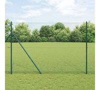 vidaXL Clôture Hexagonale verte 1.5x10 m Acier