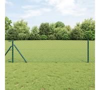 vidaXL Clôture Mailles de Chaine Verte 0.6x10 m en Acier