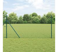 vidaXL Clôture mailles verte 1.6x10 m en acier