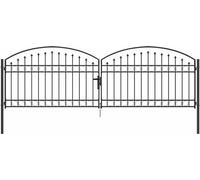 vidaXL Clôture porte Autres Gris 400 x 125 cm Acier