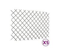 vidaXL Clôtures en treillis de saule 5 pcs 180x120 cm