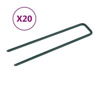 Vidaxl Clous Pour Gazon Artificiel 20 Pcs Forme De U Fer