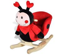 vidaXL Coccinelle à bascule pour bébés en peluche 80071 Multicolore