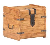 vidaXL Coffre 40x40x40 cm Bois d'acacia solide289647 Brun G